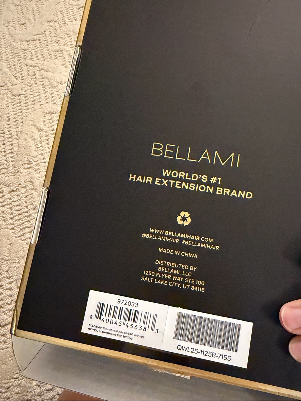 BELLAMI Halo Pro Extensions Kit, Ash Brown/Ash Blonde #8/60 Balayage 20 IN NWT - Picture 8 of 13